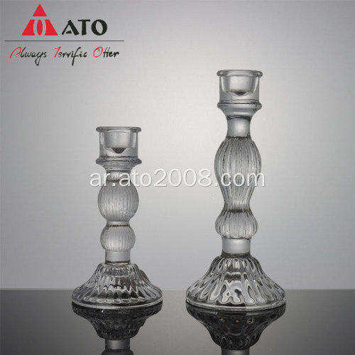Ato Glass Glass Candle حامل شمعة زجاجية صلبة